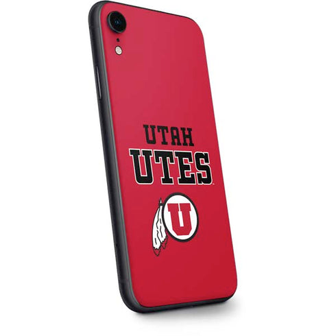 Utah Utes Text on Red iPhone XR Skin