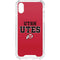 University of Utah Utes Text on Red iPhone XS Clear Case