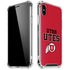 University of Utah Utes Text on Red iPhone XS Max Clear Case