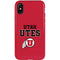 Utah Utes Text on Red iPhone XS Pro Case