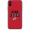 Utah Utes Text on Red iPhone XS Skin