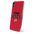 Utah Utes Text on Red iPhone XS Skin