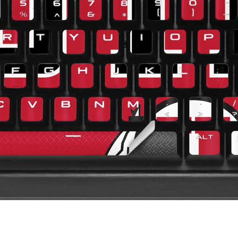 University of Utah Utes Text on Red K95 RGB PLATINUM Mechanical Gaming Keyboard Skin