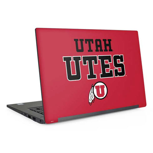 University of Utah Utes Text on Red Dell Latitude Skin