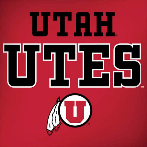 University of Utah Utes Text on Red Dell Latitude Skin
