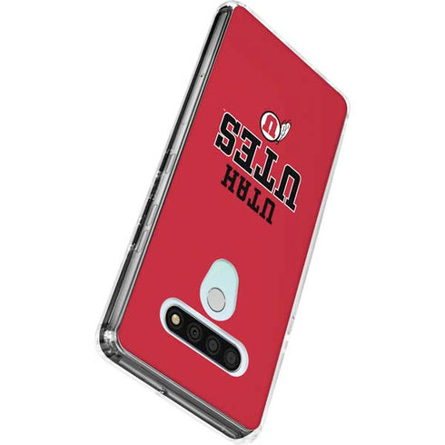 University of Utah Utes Text on Red LG Stylo 6 Clear Case
