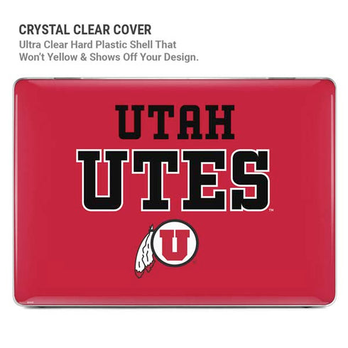 University of Utah Utes Text on Red MacBook Air 15in (2023-2025) Case plus Skin