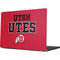 University of Utah Utes Text on Red Apple MacBook Pro 14-inch Skin