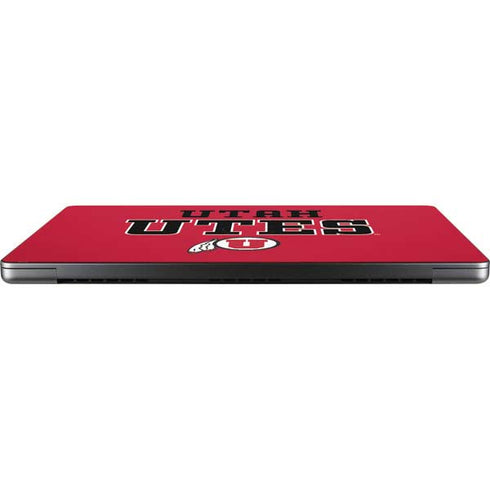 University of Utah Utes Text on Red MacBook Pro 14in (2021-24) Skin