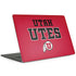 University of Utah Utes Text on Red MacBook Skins