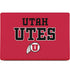 University of Utah Utes Text on Red MacBook Skins