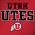 University of Utah Utes Text on Red MacBook Skins