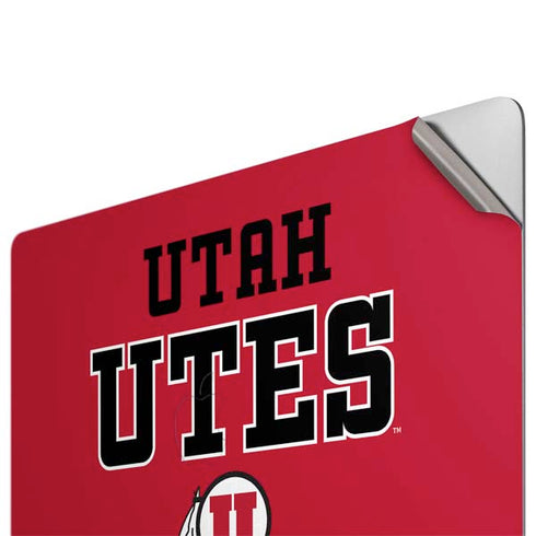 University of Utah Utes Text on Red Apple MacBook Pro 16-inch Skin