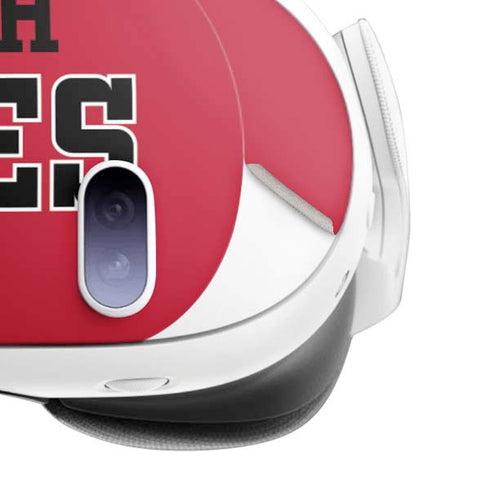 University of Utah Utes Text on Red Meta Quest 3 Skin