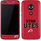Utah Utes Text on Red Moto E5 Play Skin