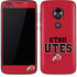 Utah Utes Text on Red Moto E5 Play Skin