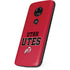 Utah Utes Text on Red Moto E5 Play Skin