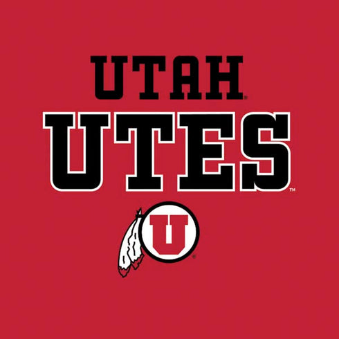 Utah Utes Text on Red Moto E5 Play Skin