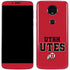 Utah Utes Text on Red Moto E5 Plus Skin