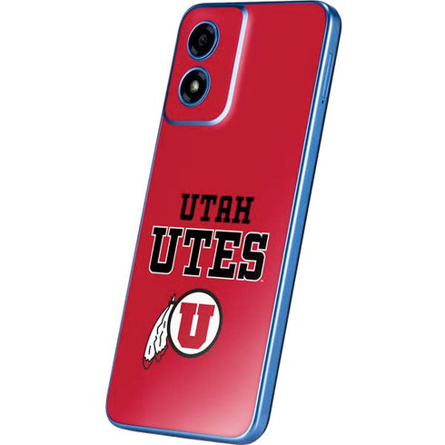 University of Utah Utes Text on Red Moto G Play 4G (2024) Skin