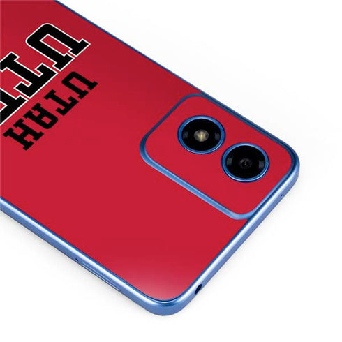 University of Utah Utes Text on Red Moto G Play 4G (2024) Skin