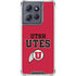 University of Utah Utes Text on Red Moto G Play 5G (2025) Clear Case