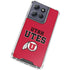 University of Utah Utes Text on Red Moto G Power 5G (2025) Clear Case