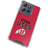 University of Utah Utes Text on Red Moto G Stylus 5G (2025) Clear Case