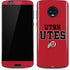 Utah Utes Text on Red Moto G6 Skin