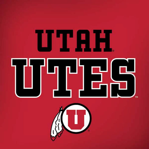 Utah Utes Text on Red Moto G6 Skin