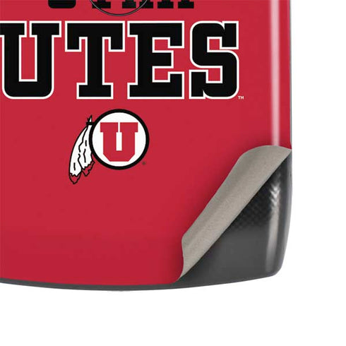 Utah Utes Text on Red Motorola RAZR Skin
