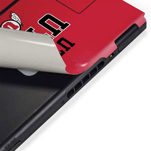 Utah Utes Text on Red Nintendo Switch Bundle Skin
