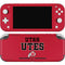 University of Utah Utes Text on Red Nintendo Switch Lite Skin