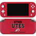 University of Utah Utes Text on Red Nintendo Switch Lite Skin