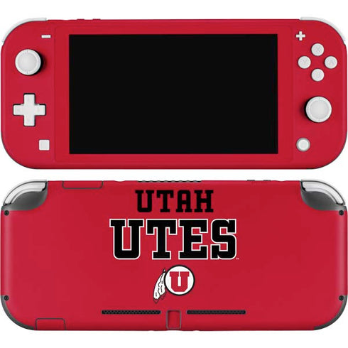 University of Utah Utes Text on Red Nintendo Skins