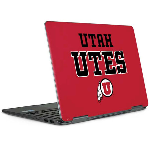 Utah Utes Text on Red Notebook 9 Pro 13in (2017) Skin