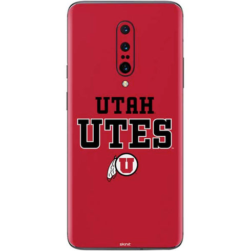 Utah Utes Text on Red OnePlus 7 Pro Skin