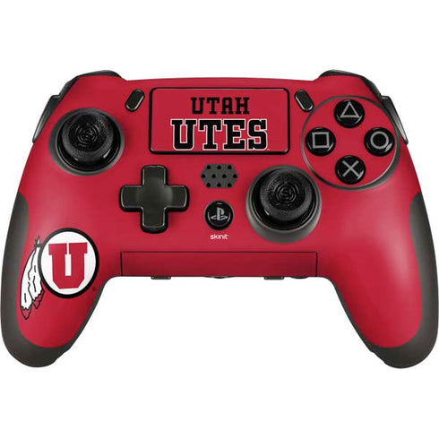 Utah Utes Text on Red PlayStation Scuf Vantage 2 Controller Skin