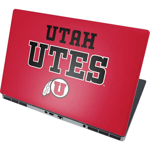 University of Utah Utes Text on Red Dell Precision Skin