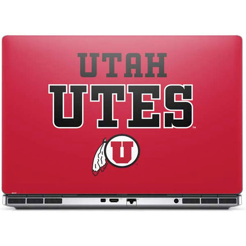 University of Utah Utes Text on Red Dell Precision Skin