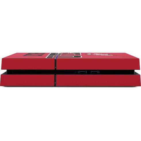Utah Utes Text on Red PS4 Console Skin