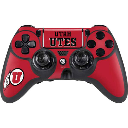 University of Utah Utes Text on Red PlayStation PS4 Skins