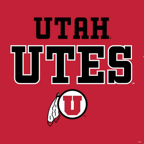 Utah Utes Text on Red PS4 Pro Console Skin