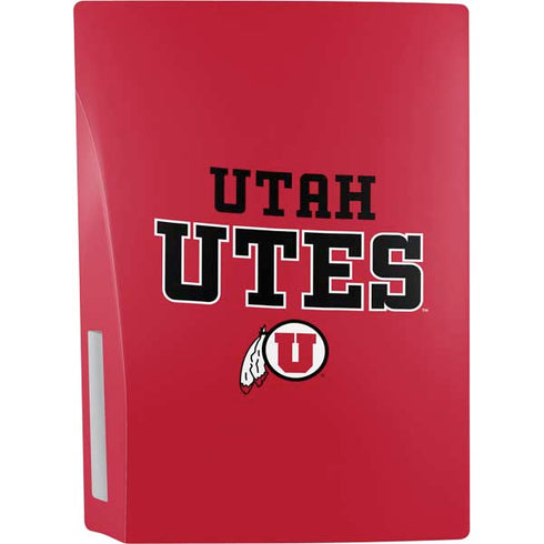 Utah Utes Text on Red PS5 Bundle Skin