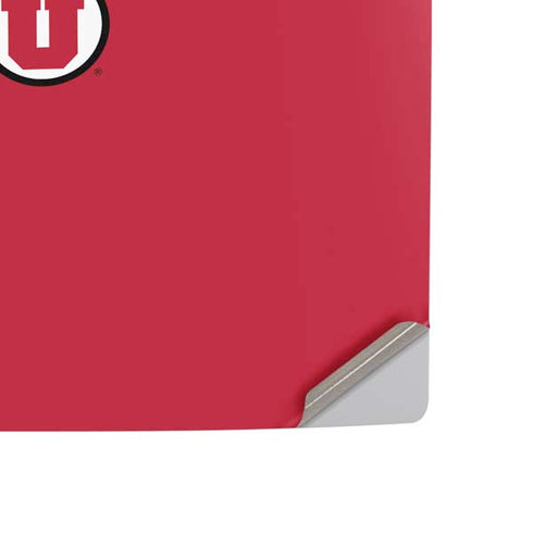 Utah Utes Text on Red PS5 Console Skin