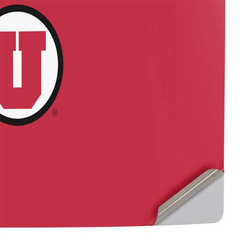 University of Utah Utes Text on Red PS5 Pro Console Skin