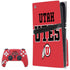 University of Utah Utes Text on Red PS5 Pro Disk Bundle Skin