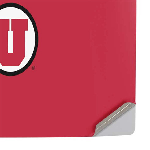 University of Utah Utes Text on Red PS5 Slim Disk Console Skin