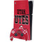 University of Utah Utes Text on Red PS5 Slim Digital Edition Bundle Skin