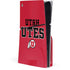University of Utah Utes Text on Red PlayStation PS5 Skins
